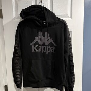 Kappa Men's Black Logo Hoodie. Men’s Large.